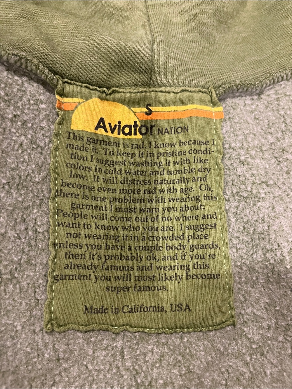 Aviator Nation All Seasons Circle Zip Hoodie - Unisex - Palm - Picture 11 of 16
